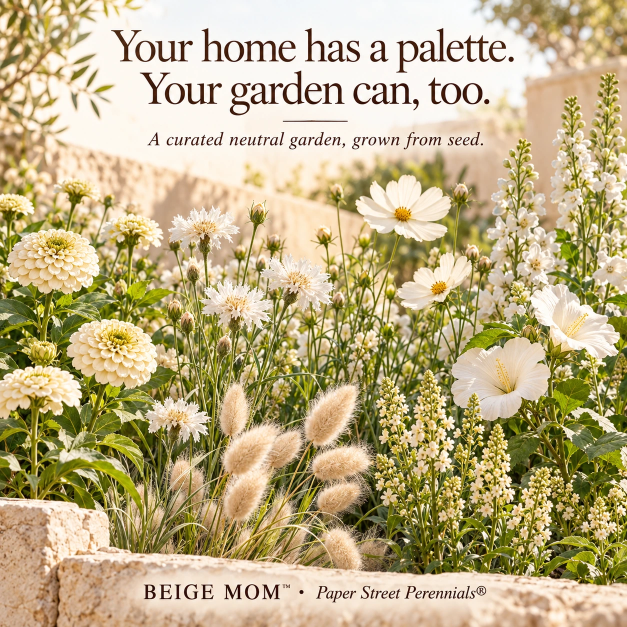 Inspiration for a sunny neutral flower garden