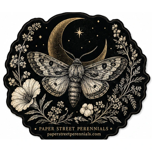 Dark Midnight Moth sticker